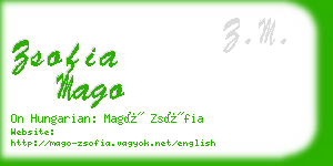 zsofia mago business card